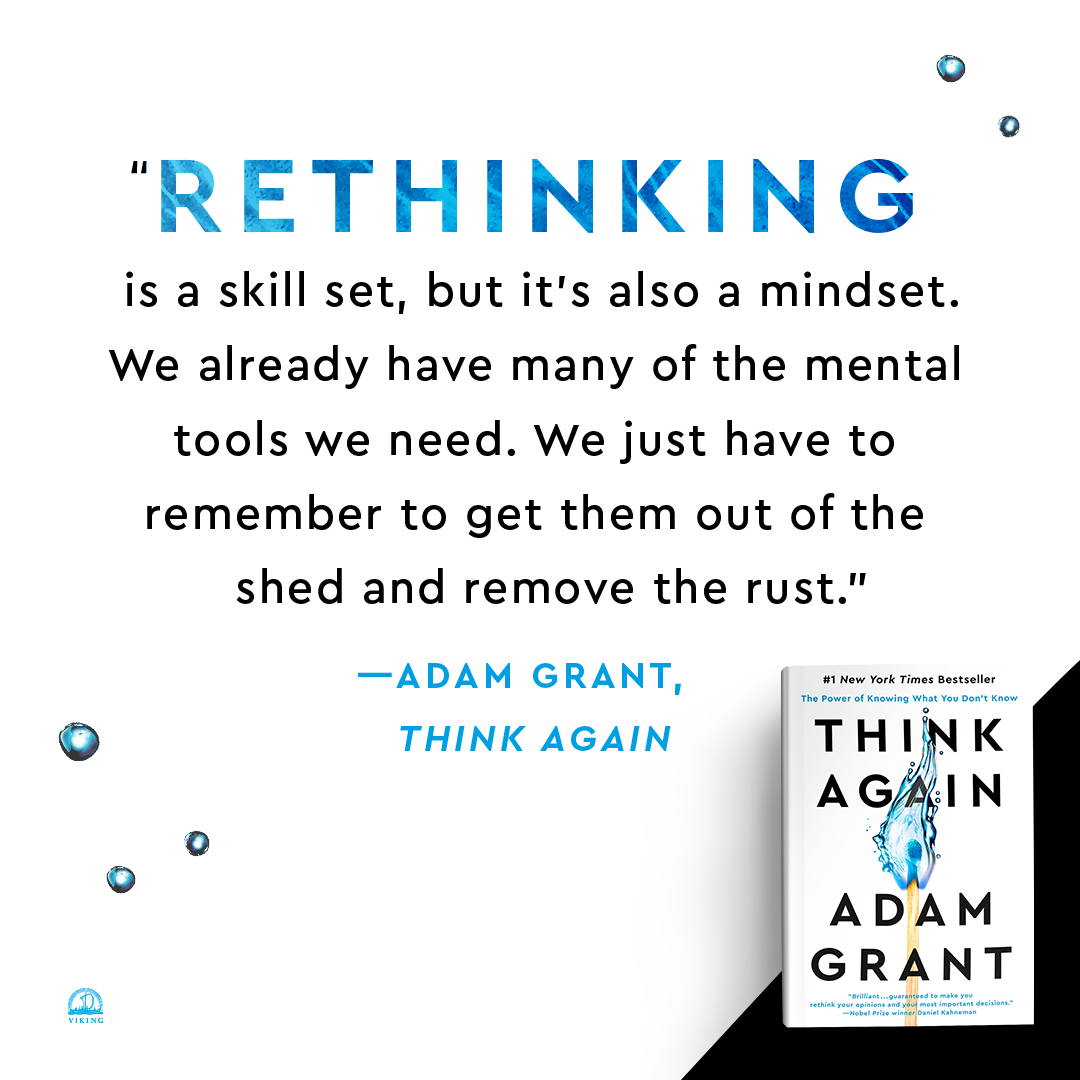 Think Again, the latest book from Adam Grant